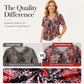 🎉Grote uitverkoop 2026: 50 % korting💞 Dames-T-shirt met V-hals, luipaardprint en korte mouwen – geplooide tuniek