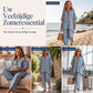 🌸Aanbieding: 50% korting💖Losvallende dames casual set met V-hals en strepen, bestaande uit 2 delen