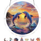 🌅🧩 KOOP 2, KRIJG 1 GRATIS! Acryl Puzzel met Zonsondergang & Zee – Kleurrijke Raamdecoratie | Breng een Warme Kustsfeer in Huis ✨