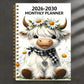 🐮🎁 KOOP 2 + 1 GRATIS! Schattige Hooglander Maandplanner 2026–2030 | Decoratieve 5-Jarige Kalender voor Thuis, Keuken & Kantoor 📅✨