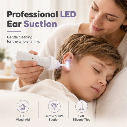 👀 50% korting 👂 Professionele LED Oorreiniger — Zachte Reiniging Met Licht & Zuigkracht Voor Het Hele Gezin ✨
