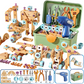 🧰 50% KORTING – Educatieve Bouwset voor Kinderen | 124+ Onderdelen met Elektrische Boor & Opbergbox | Bouwen, Schroeven & Creatief Spelen