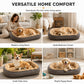 📢📢Uw hond of kat slaapt overal behalve op zijn eigen plek – Huisdierbed met Schuimbasis & Dubbele Textuur | 5 Maten | 3 Kleuren 🐾☁️