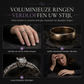 🌙 Dames ringenset met Witchy Triple Moon-motief – Boho stapelbare ringen van loodvrij koper en onbehandelde natuurlijke maansteen voor emotionele rust.