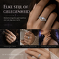 🌙 Dames ringenset met Witchy Triple Moon-motief – Boho stapelbare ringen van loodvrij koper en onbehandelde natuurlijke maansteen voor emotionele rust.