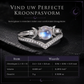 🌙 Dames ringenset met Witchy Triple Moon-motief – Boho stapelbare ringen van loodvrij koper en onbehandelde natuurlijke maansteen voor emotionele rust.