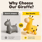 🦒🎵 Muzikale Opblaasbare Rijgiraffe voor Kinderen – Speels Springplezier & Muziek – 50% KORTING