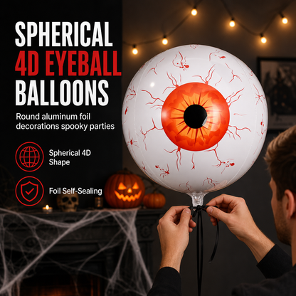 🎃 Reusachtige 22" 4D-oogballonnen | Griezelige Halloween-feestversieringen voor een spookachtig huis en tuin
