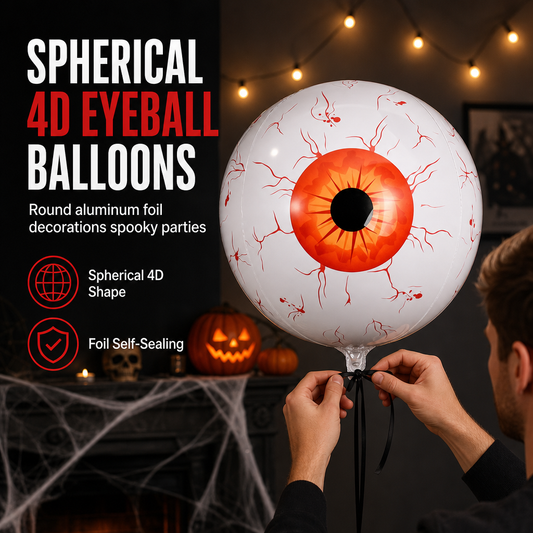 🎃 Reusachtige 22" 4D-oogballonnen | Griezelige Halloween-feestversieringen voor een spookachtig huis en tuin