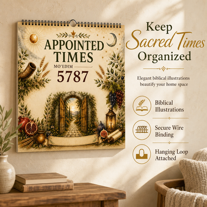 📅 Bijbelse kalender „Vastgestelde tijden“ 5787 | Wandkalender voor planning en afspraken