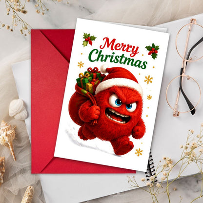 Grappige kerstkaarten met envelop
