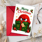 Grappige kerstkaarten met envelop