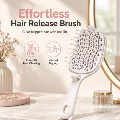 💇‍♀️✨ Koop 1, krijg 1 GRATIS | Zelfreinigende Haarborstel – Verwijder Vastzittend Haar in Eén Beweging