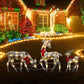 🦌 50% KORTING – Verlichte Kerst Rendierfamilie van 3 Delen | LED-strik & Stevig Smeedijzeren Frame | Voor Binnen en Buiten