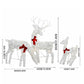 🦌 50% KORTING – Verlichte Kerst Rendierfamilie van 3 Delen | LED-strik & Stevig Smeedijzeren Frame | Voor Binnen en Buiten