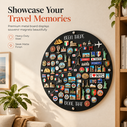 Reismagneetbord en souvenir-magneetdisplaybord voor wanddecoratie