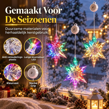 Op batterijen werkende LED-kerstverlichting voor ramen