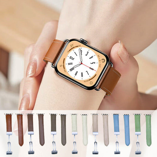 Exquisite Gifts - Fashion magnetische vouwen gesp hoge kwaliteit lederen Smart Watch Band