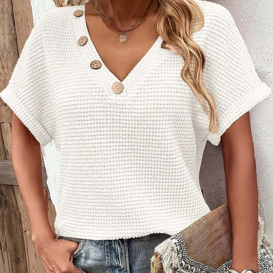 💗50% DISCOUNT🌸 Stylish women's short-sleeved V-neck top